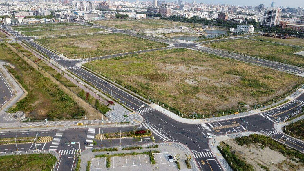 北安商業區市地重劃區開發完成現況。圖/台南市地政局提供